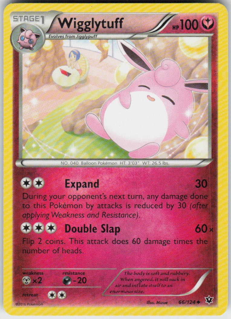 WIGGLYTUFF 66/124 FATES COLLIDE POKEMON UNCOMMON LP