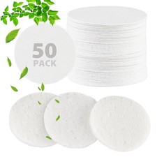 50-Count Compressed Facial Sponges, 100 Natural Cellulose Spa Sponge Perfect...