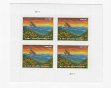 US # 5752 Great Smoky Mountains $115.00 FV. Sheet of 4 (24)