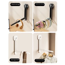 Foldable Clothes Rack No Drill Suction Cup Mount Telescopic for Space Saving