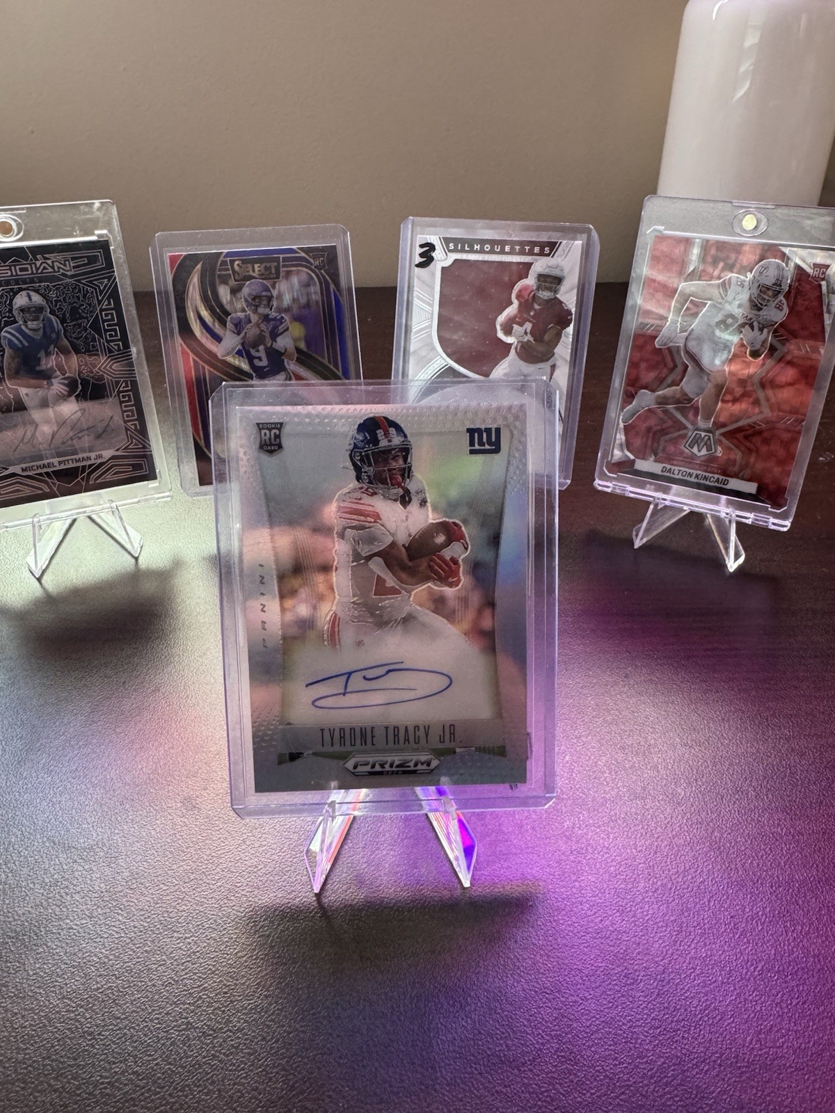 2024 Panini Prizm Deca Signatures Silver Prizm #S-TTJ Tyrone Tracy Jr. RC Auto