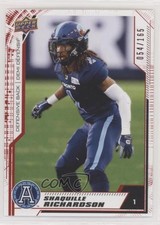2020 Upper Deck CFL Red 54/165 Shaquille Richardson #115 1hs9