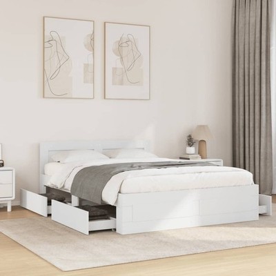 Bettgestell Bettrahmen Bett Schlafzimmerbett mit Kopfteil Lattenrost vidaXL