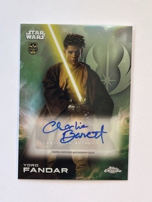 2025 Topps Chrome Star Wars Yord Fandar Debut Refractor Auto Charlie Barnett