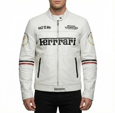 Ferrari F1 Michael Schumacher Leather Jacket Premium Leather Racing Jacke Ferrari F1 Michael Schumacher Leather Jacket Premium Leather Racing Jacke