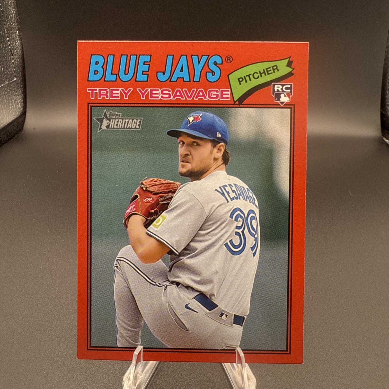 2026 Topps Heritage - TREY YESAVAGE - RC Rookie Red Border - Blue Jays #245