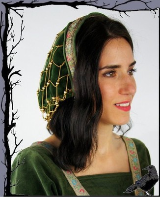 Mittelalter Haube - Adelheid @  Sonderangebot Leonardo Carbone Einzelstück