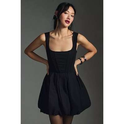 Women's Aureta Studio x Anthropologie Black Corset Bubble Dress size 12  Coquette | eBay