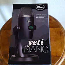 Blue Yeti Nano USB Cardioid Condenser Mic, Mute Switch, Desk Stand, Black