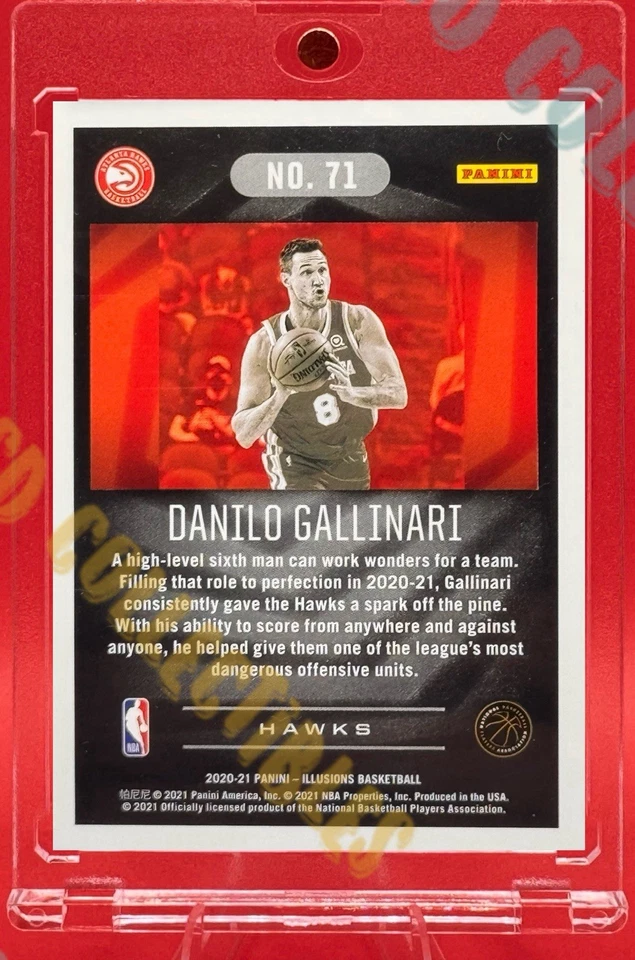 Danilo Gallinari/5 TARJETA REFRACTOR VERDE SSP PANINI ILUSIONS HALCONES COMO NUEVO Foto 3 de 3