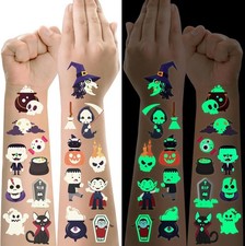 Halloween Luminous Temporary Tattoo for Kids - 250 Horror Glow Halloween Party