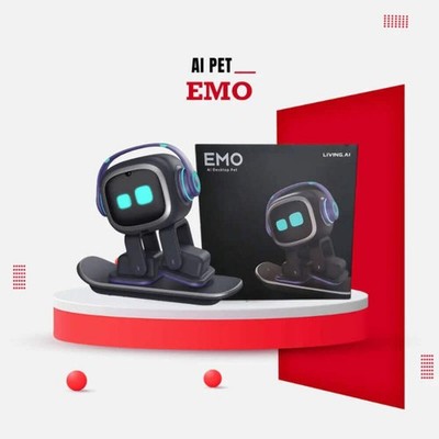 EMO Pet by Living AI - Desktop Roboter + Aufkleber + Licht