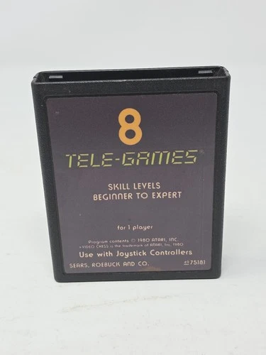 Video Chess Atari 2600 8 Tele Games Sears Roebuck Authentic Cartridge Only