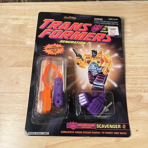 Transformers Original G2 1993 Construction Scavenger MOSC for Devastator Orange