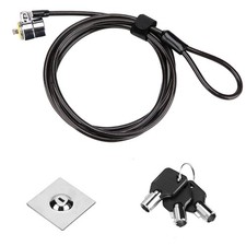 Laptop Cable Lock - 6.7Ft Security Cable with Adhesive Anchors - Compatible f...