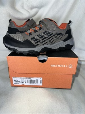 Merrell Moab Voyager Low Top Sneakers Size 2.5 M Hiking Camping Shoes Grey Gray