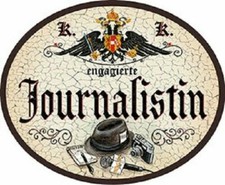 Nostalgieschild "Journalistin" Reporterin Zeitung TV Radio Schild