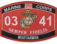 4.5" MARINE CORPS MOS 0341 MORTARMAN EGA EMBROIDERED PATCH