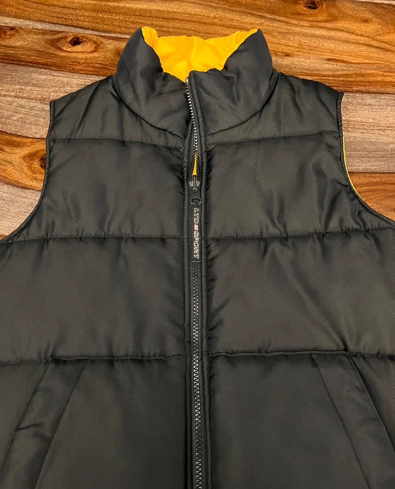 Chaleco acolchado reversible Limited America unisex adulto talla S amarillo liso Foto 4 de 4