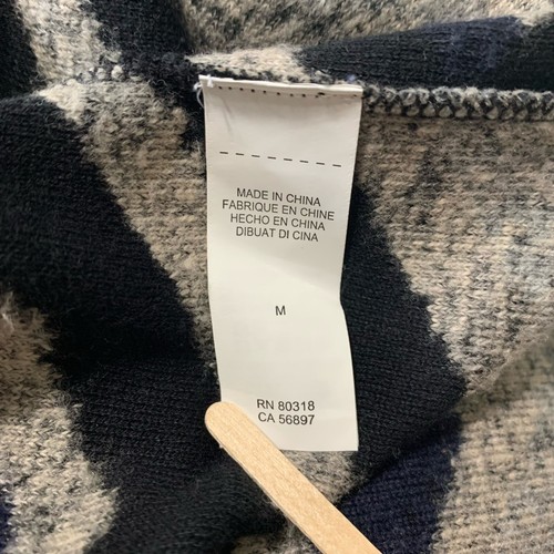 Lucky Brand Pullover Damen M schwarz blau geometrisch aztekisch drapiert gemütlich Outdoor Hütte - Bild 12 von 13