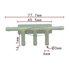 5 x Vakuum Schlauchverbinder passend für FORD 384111 Mustang Boss 302, AMC