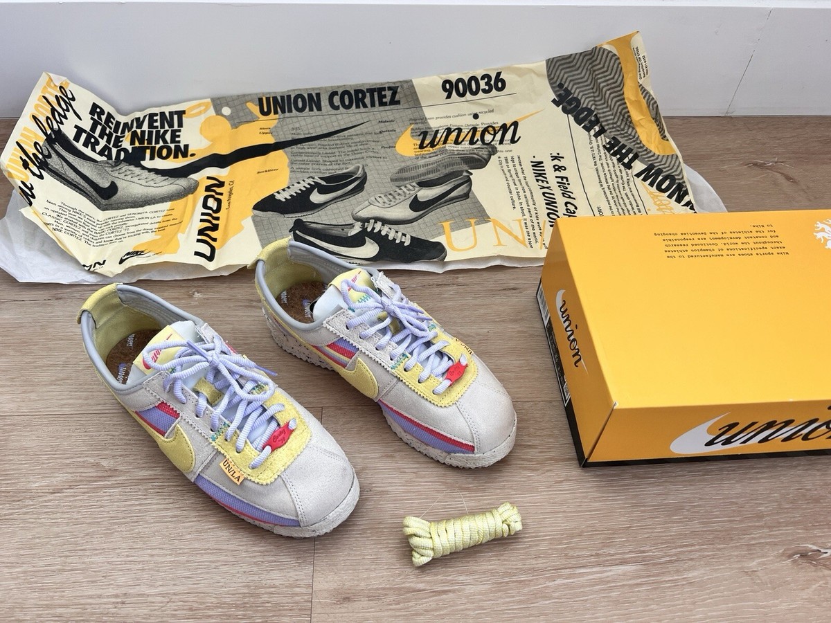 Sale!!!☆NIKE ☆ CORTEZ Lemon Frost Sail Light Violet Nike Cortez Union Lemon Frost Sail Light Violet 2022 Mens