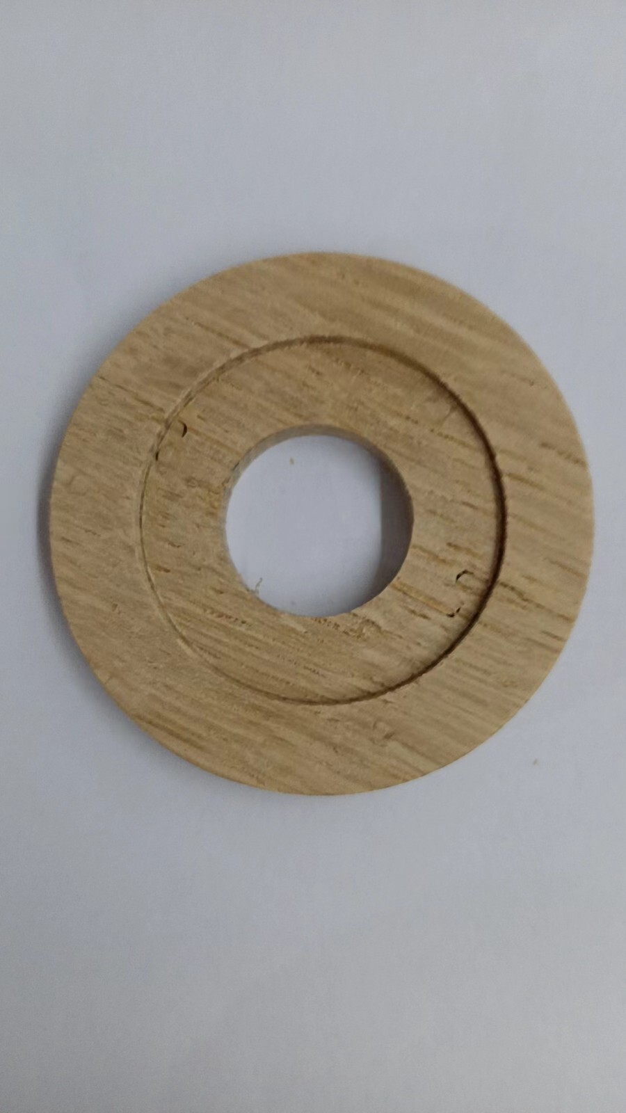 2 x low profile natural raw pipe covers oak prefinish rosette pipe