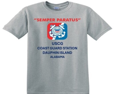 COAST GUARD STATION DAUPHIN ISLAND* ALABAMA*SHIRTS.USCG OFFICIALLY LICENSED