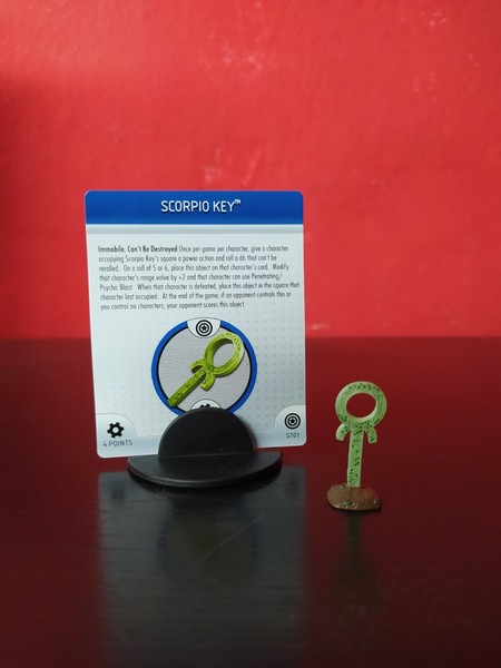 HEROCLIX - SCORPIO KEY 3D OBJECT MARVEL LIMITED EDITION with CARD