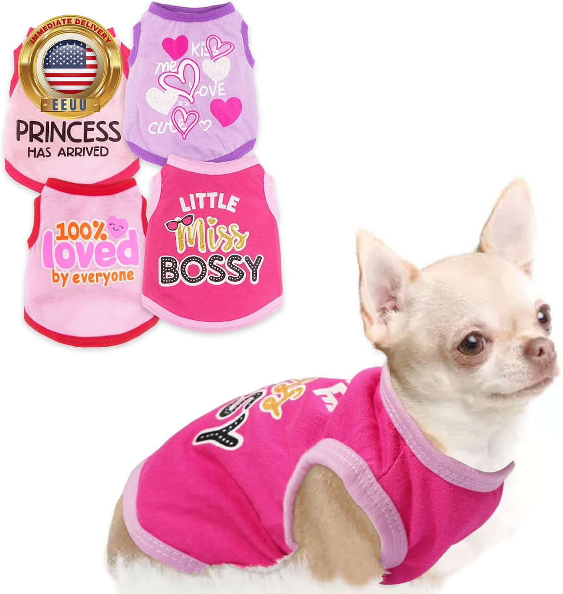 Pieces Chihuahua Clothes Cute Dog Clothes for Small Dogs Girl
