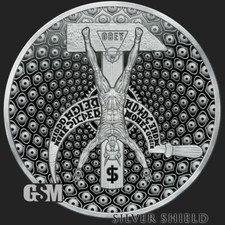 2022 5 OZ Cosmic Mao Proof Silver Shield .999 "Only 360 Minted" Collector Round 106.72 per troy oz