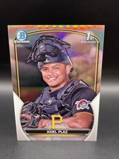 2023 Bowman Chrome Axiel Plaz Silver Refractor /499 1st Pirates Rookie RC SP
