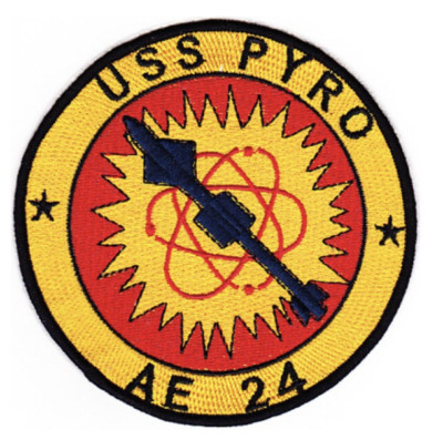 4.38'' NAVY AE-24 PYRO AMMUNITIONS EMBROIDERED PATCH 
