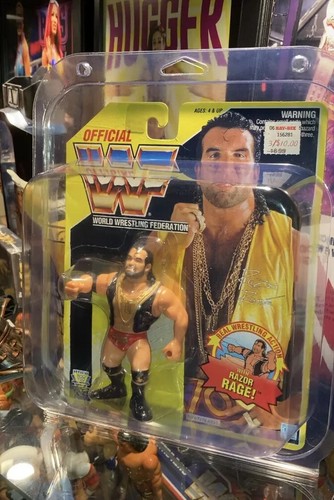 WWF Hasbro Razor Ramon Yellow Card New Sealed Prot...