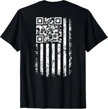 Funny QR Scan Me President Trump 4547 Trump Dancing Code ( ON Back ) T-Shirt