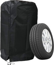 Tire Cover Black 420D Tire Storage Bag Waterproof Spare Tire Bag Tote Protective