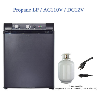 SMAD 3 way 12V/110V/Gas Silent RV Refrigerator Motorhome Camper Cabin Off-grid