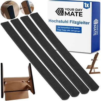 YOUR DAY MATE Filzgleiter passend für Stokke Tripp Trapp Hochstuhl Stuhl Bein Gleiter Filz Set