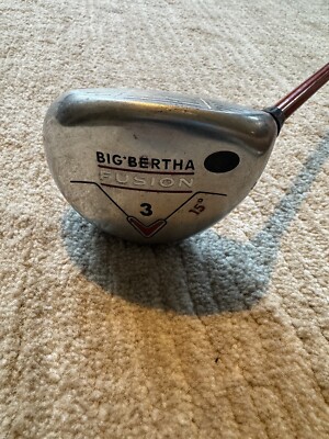 Callaway Big Bertha Fusion Right Handed 3 Wood 15* Aldila Nvs A Flex