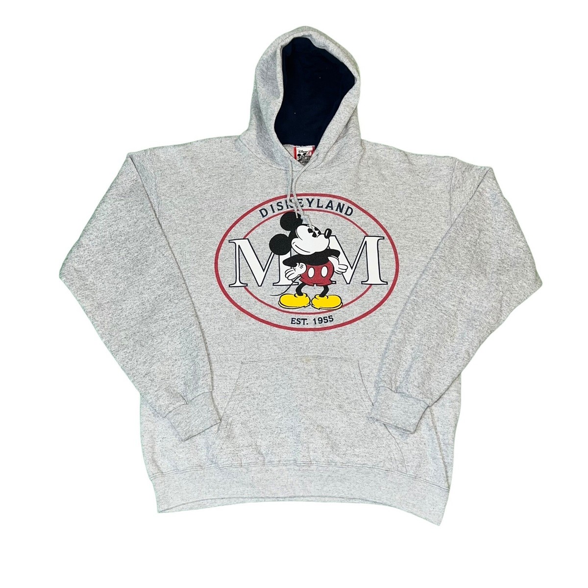 Vintage 90e Disney Mickey Mouse Grey Hoodie Size Large | eBay
