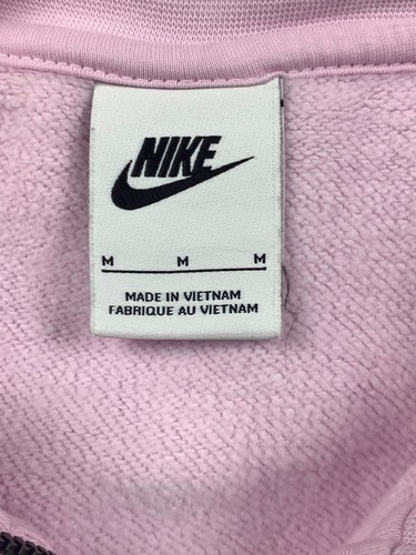 Nike Women's Track Jacket Size M Pink Solid Full Zipper Long Sleeves Pockets - Picture 3 of 4