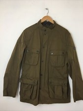 Barbour Khaki Zip Up Button Up Outdoor Utility Jacket Women's Size L (b60)