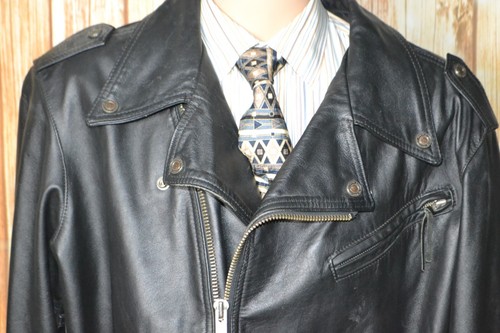 Vntg 1989 Harley Davidson Men Shovelhead Black Leather Motorcycle Jacket Sz 3XL - Picture 3 of 16