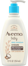 Daily Moisturizing Cream with Prebiotic Oat, Hypoallergenic Baby Lotion with Coc