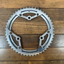 Vintage Magistroni Chainring Set Chainwheel Double Steel Eroica 6 3 Arm Bolt