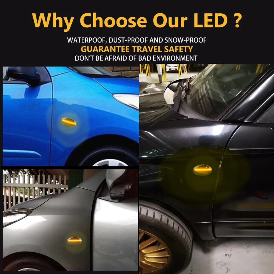 For 2008 2009 2010-2019 Subaru Forester/Impreza Dynamic LED Side Marker Light 2x Foto 2 de 4