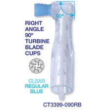 Dental Disposable Clear Body Prophy Angles Turbine Blade Cup Regular 90° 100's 