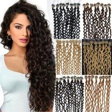 Micro Link Hair Extensions Human Hair Micro Ring Beads Loop Tip Remy Curly Hair