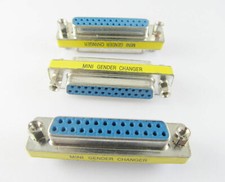 1x DB25 25 Pin Female to DB25F Female F/F Mini Gender Changer Serial COM Adapter