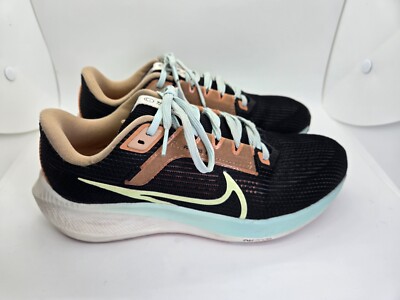 Nike Air Zoom Pegasus 40 Shoes Men's 6 Black Running Athletic Workout Sneakers